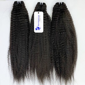 3 bundles kinky straight hair weave
