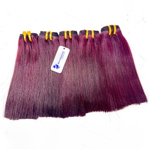 Purple Bone Straight Human Hair Weave Bundles