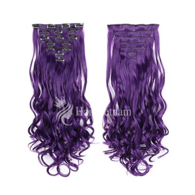 Purple Clip In Hair Extensions