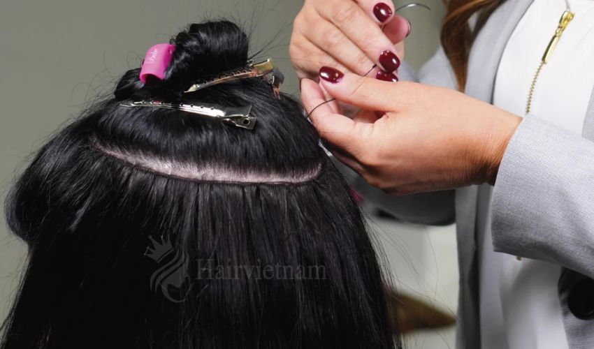 How Weft Hair Extensions Are Applied