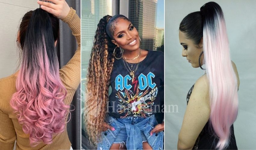 Colored Weave Ponytail