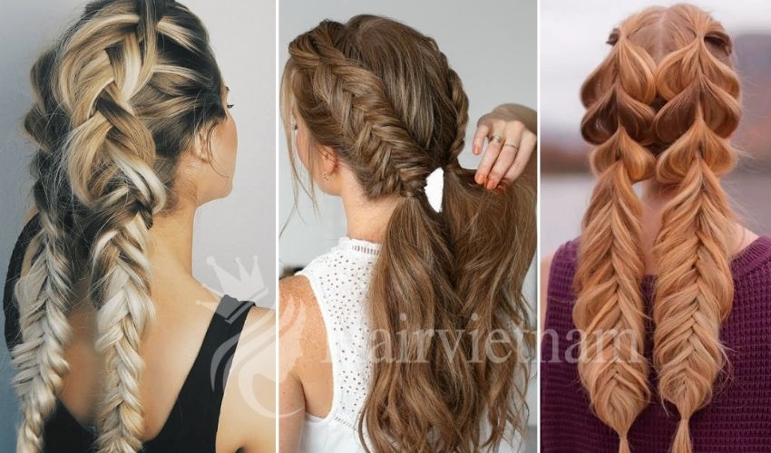 Double Fishtail Braids Hairstyles