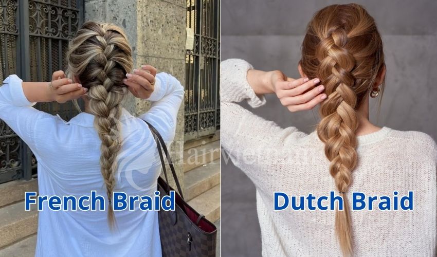 French Braid vs Dutch Braid
