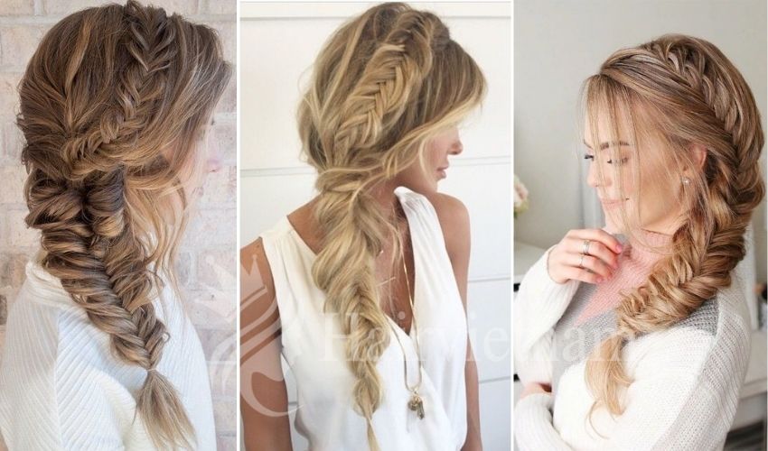 Side Fishtail Braids Hairstyles