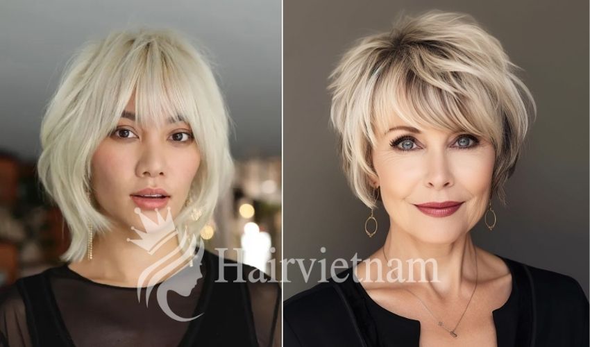 Carefree Blonde Hairstyle for Square Faces