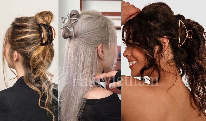 Claw Clip Buns Hairstyles
