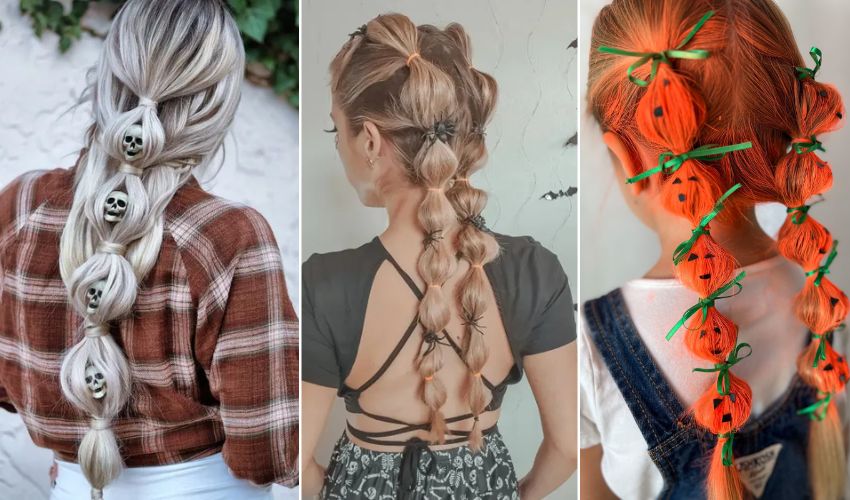 Bubble Braids Hairstyle Halloween