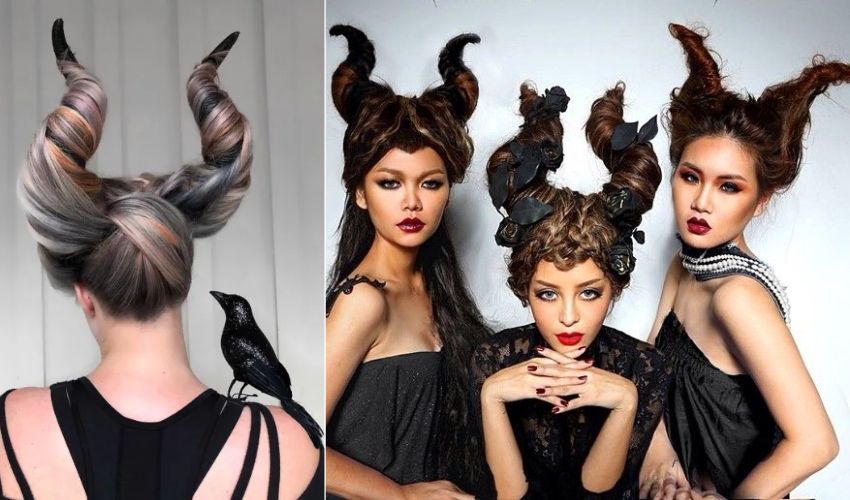 Maleficent Horns Halloween Hairstyles