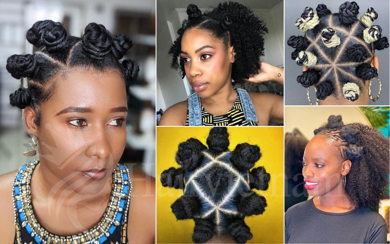 Bantu Knots Afro Hairstyle