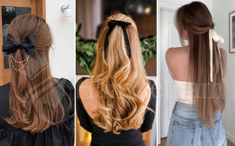 Half up Half down Hairstyles with Bows