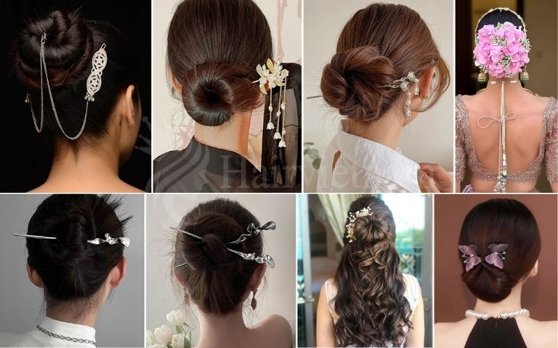 Bun Hairstyles with Attachment
