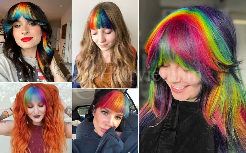 Rainbow Hair with Bangs