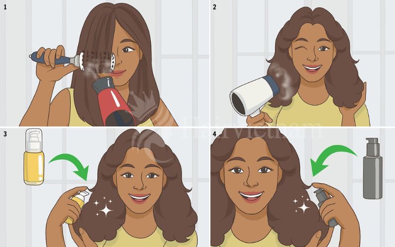 How to style hair using a blow dryer