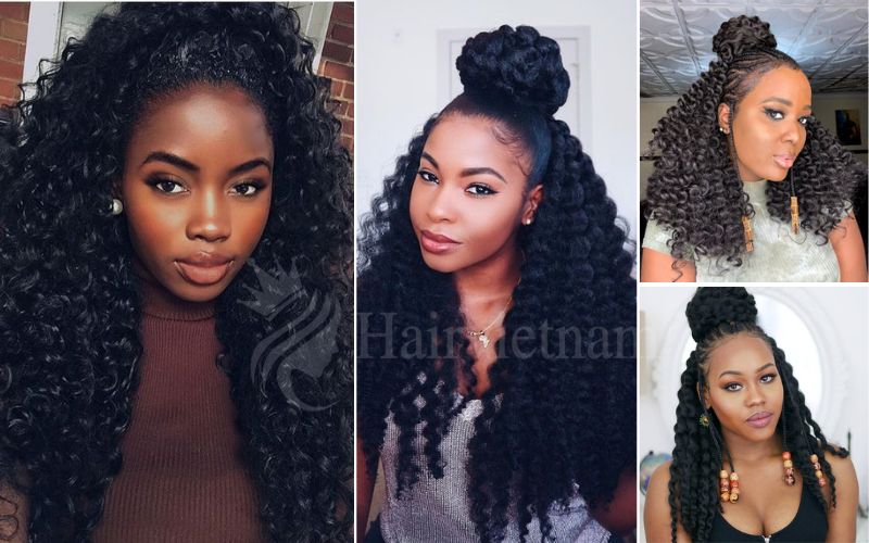 Half up Half down Crochet Hairstyles