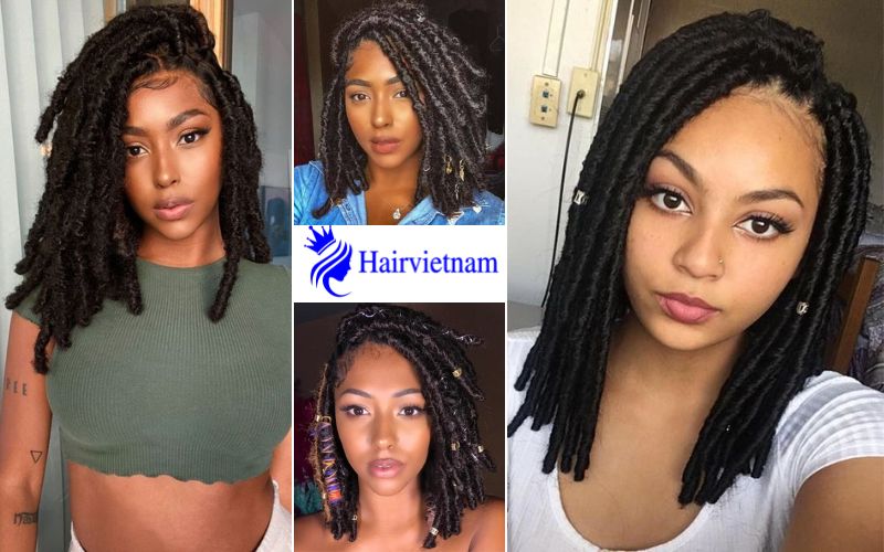 Short Faux Locs Hairstyles