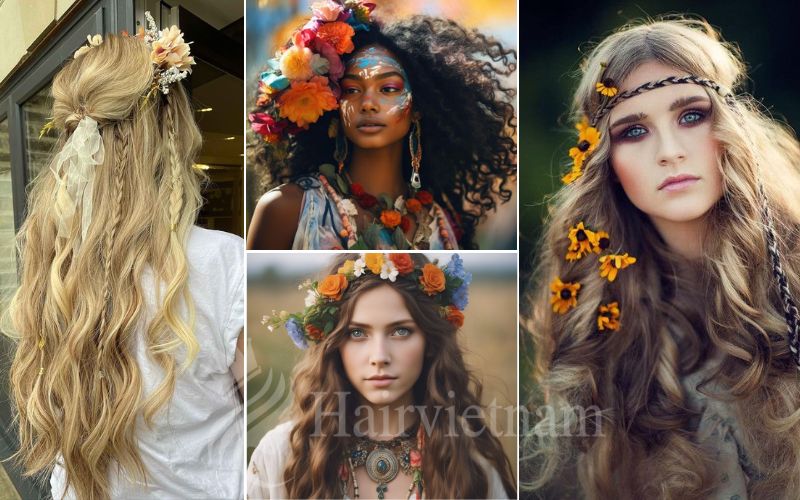 Hippie Hairstyles with Flower