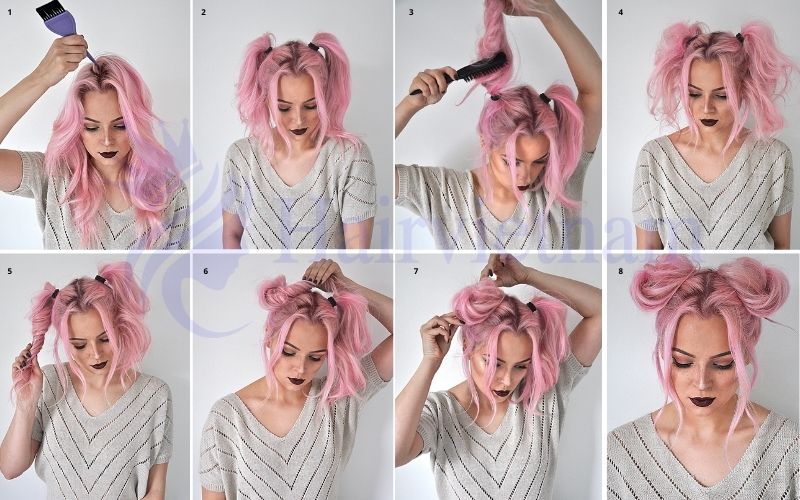 How to do Space Buns Tutorial Quickly For Beginners